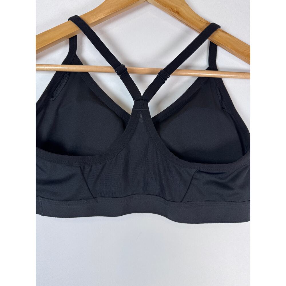 Nike Indy Dri Fit Sports Bra Women L Black Padded V Neck Strappy Yoga Workout - Picture 3 of 6